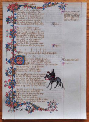 Ellesmere Chaucer Reproduction: finished recto